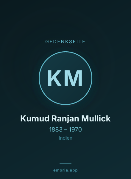 Gedenkportrait von Kumud Ranjan Mullick