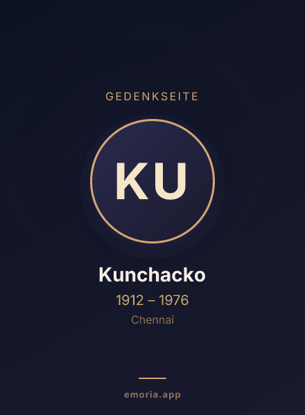 Gedenkportrait von Kunchacko