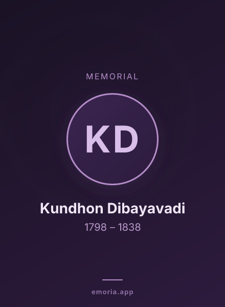 Memorial portrait of Kundhon Dibayavadi