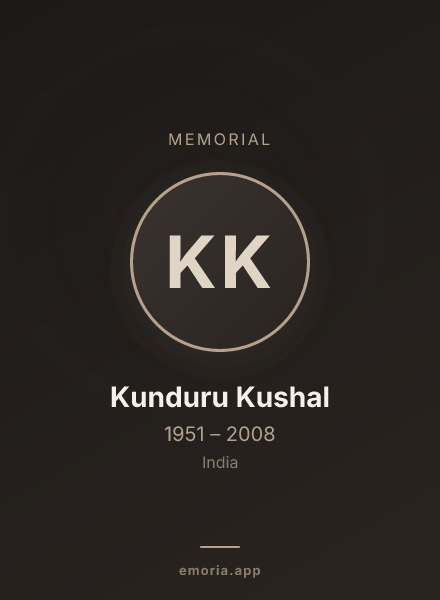 Memorial portrait of Kunduru Kushal