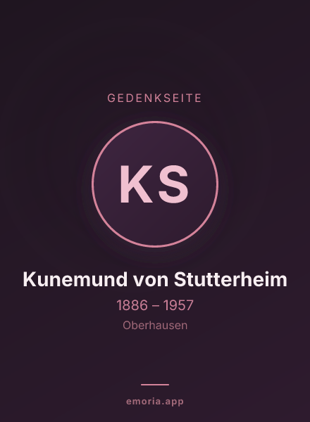 Gedenkportrait von Kunemund von Stutterheim