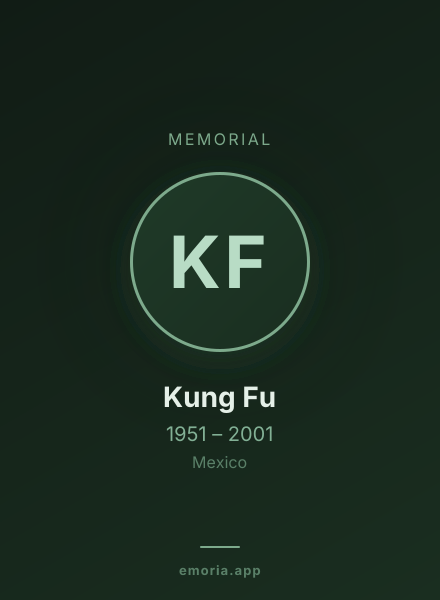 Memorial portrait of Kung Fu