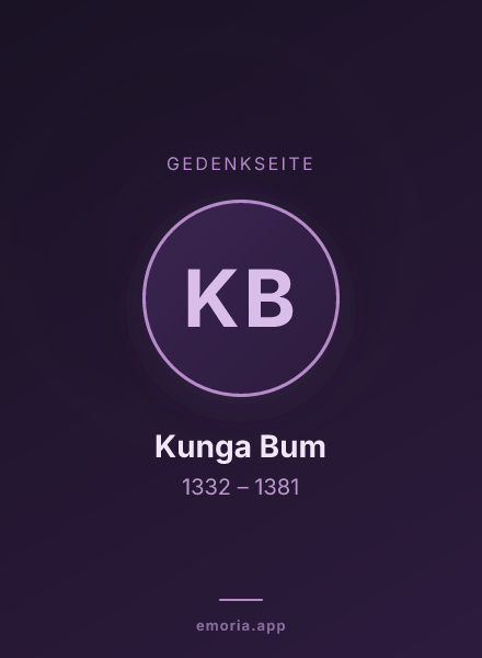 Gedenkportrait von Kunga Bum