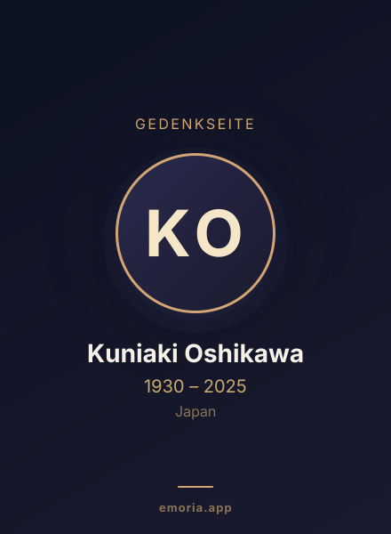 Gedenkportrait von Kuniaki Oshikawa