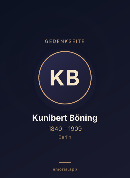 Gedenkportrait von Kunibert Böning