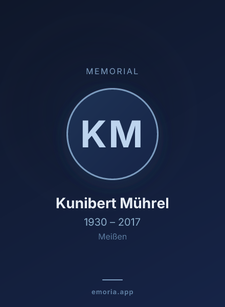 Memorial portrait of Kunibert Mührel