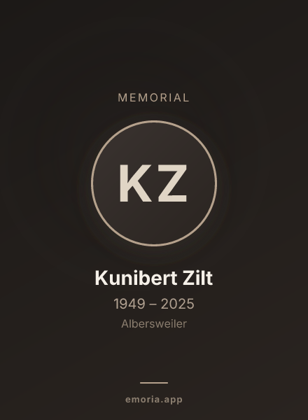 Memorial portrait of Kunibert Zilt