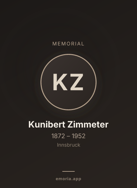 Memorial portrait of Kunibert Zimmeter