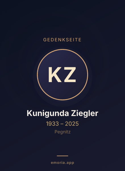 Gedenkportrait von Kunigunda Ziegler