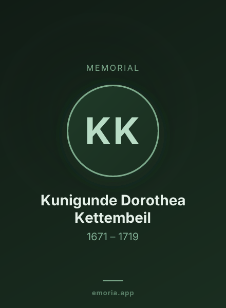Memorial portrait of Kunigunde Dorothea Kettembeil