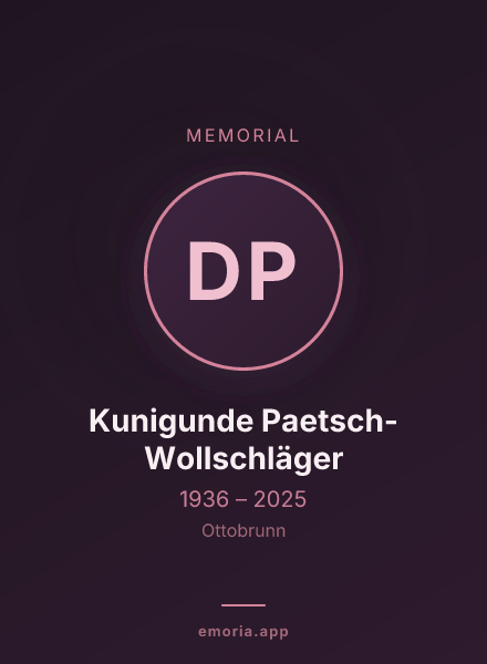 Memorial portrait of Dr. Kunigunde Paetsch-Wollschläger