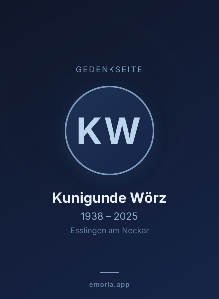 Gedenkportrait von Kunigunde Wörz