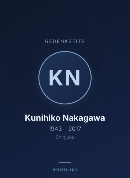 Gedenkportrait von Kunihiko Nakagawa