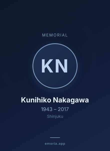 Memorial portrait of Kunihiko Nakagawa