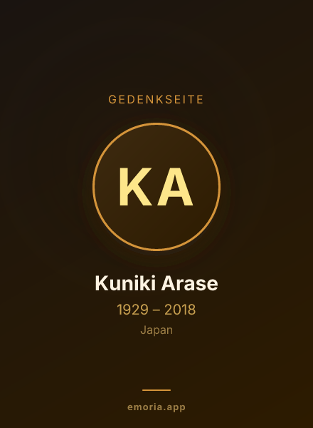 Gedenkportrait von Kuniki Arase