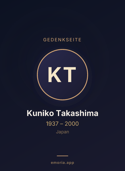 Gedenkportrait von Kuniko Takashima