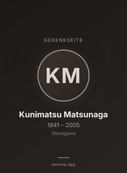 Gedenkportrait von Kunimatsu Matsunaga