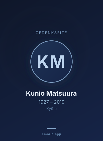 Gedenkportrait von Kunio Matsuura