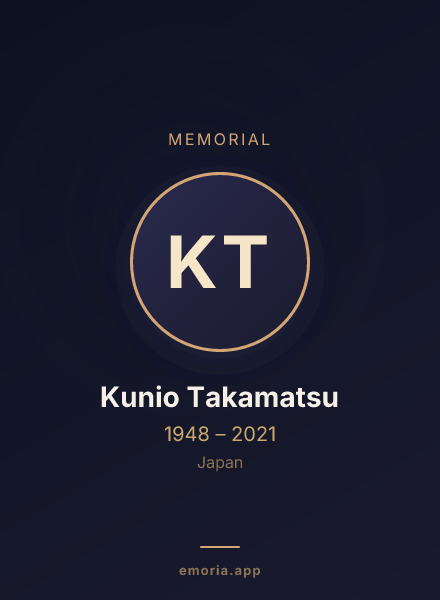Memorial portrait of Kunio Takamatsu
