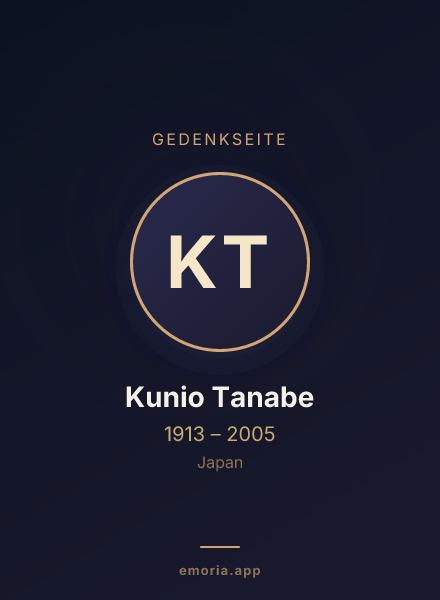 Gedenkportrait von Kunio Tanabe
