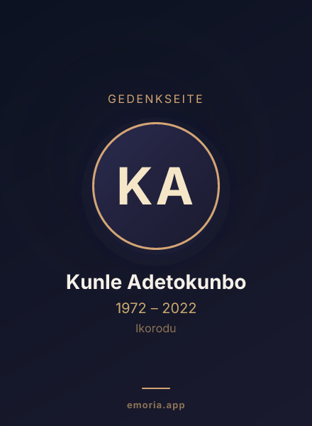 Gedenkportrait von Kunle Adetokunbo