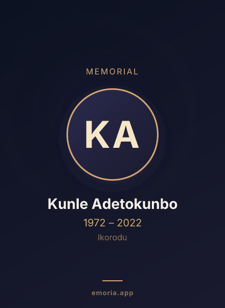 Memorial portrait of Kunle Adetokunbo