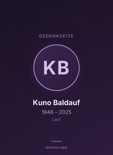Gedenkportrait von Kuno Baldauf