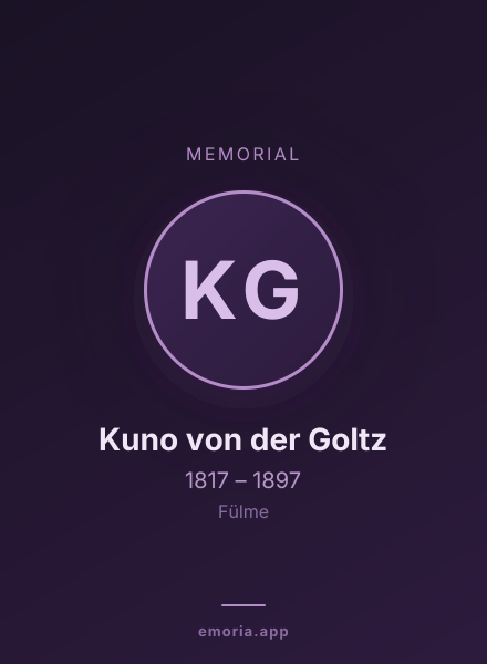 Memorial portrait of Kuno von der Goltz