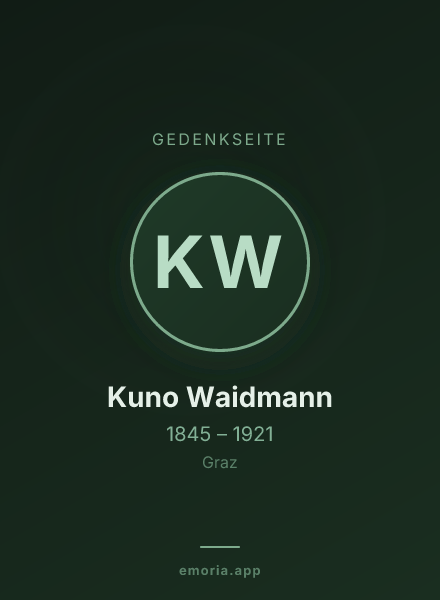 Gedenkportrait von Kuno Waidmann