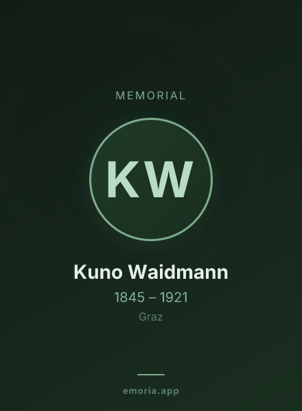 Memorial portrait of Kuno Waidmann