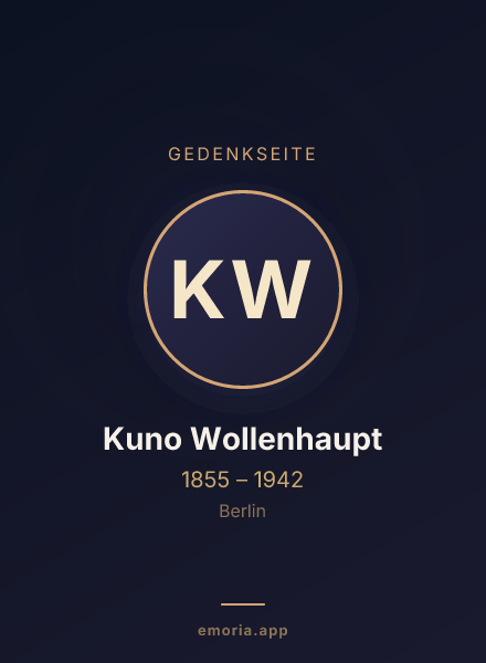 Gedenkportrait von Kuno Wollenhaupt