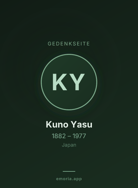 Gedenkportrait von Kuno Yasu