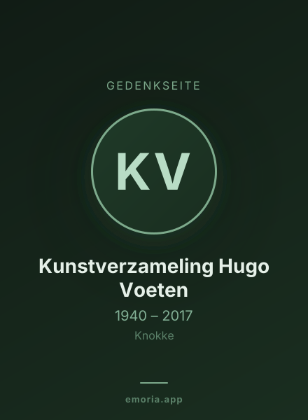 Gedenkportrait von Kunstverzameling Hugo Voeten