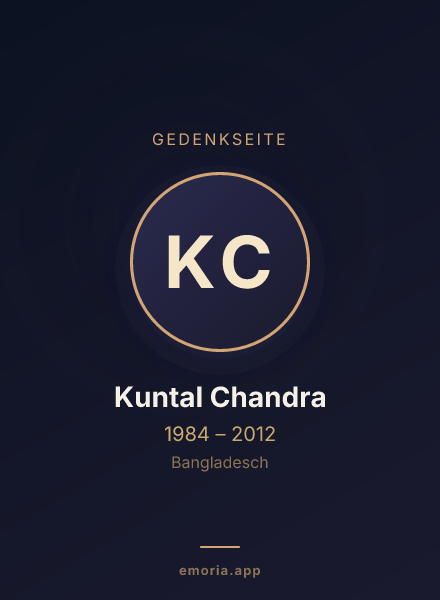 Gedenkportrait von Kuntal Chandra