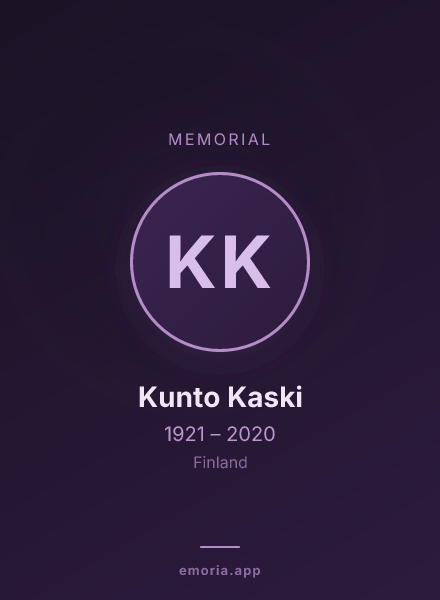 Memorial portrait of Kunto Kaski