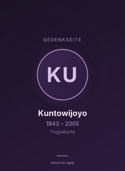 Gedenkportrait von Kuntowijoyo