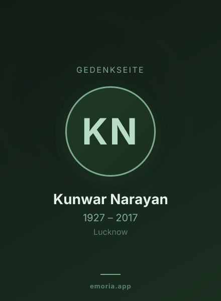 Gedenkportrait von Kunwar Narayan