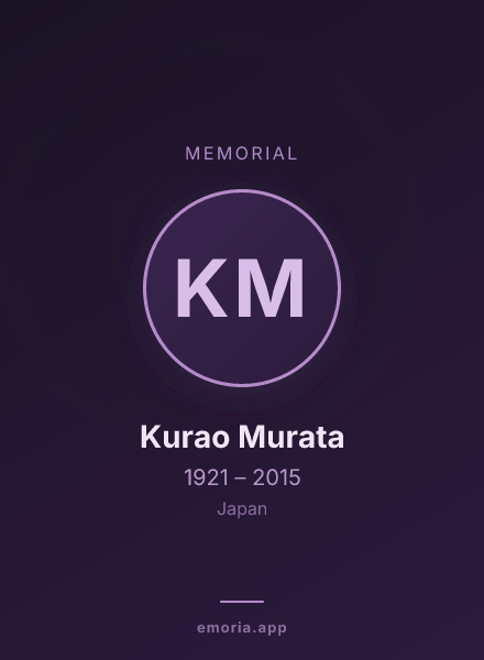 Memorial portrait of Kurao Murata
