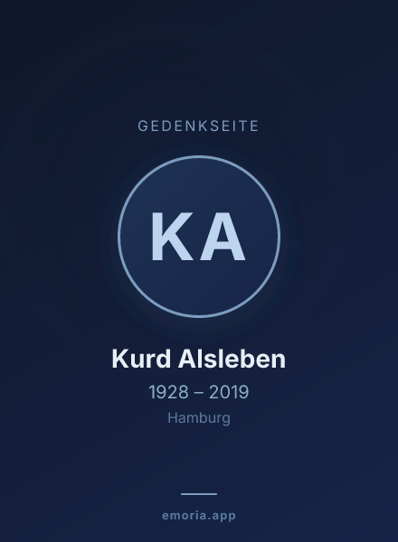 Gedenkportrait von Kurd Alsleben