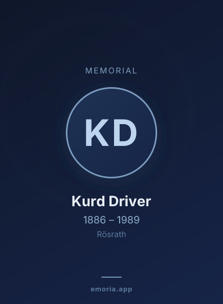 Memorial portrait of Kurd Driver