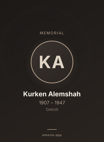 Memorial portrait of Kurken Alemshah