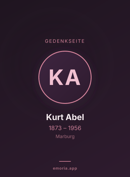 Gedenkportrait von Kurt Abel