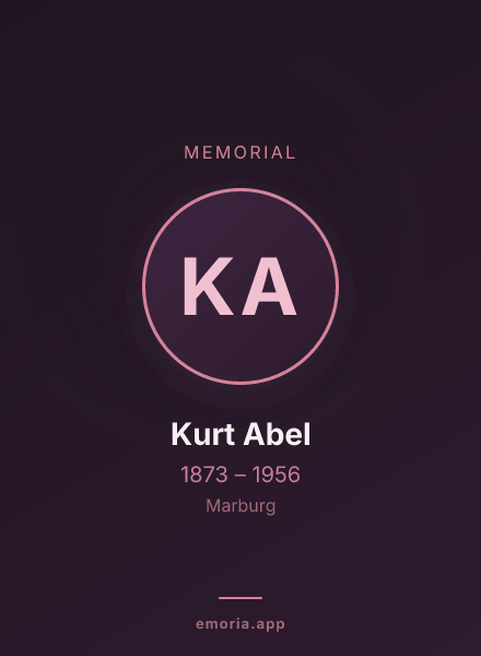 Memorial portrait of Kurt Abel
