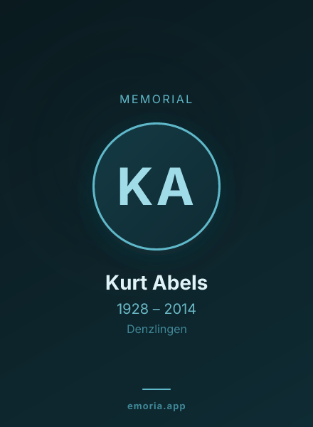 Memorial portrait of Kurt Abels