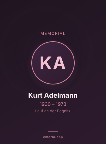 Memorial portrait of Kurt Adelmann