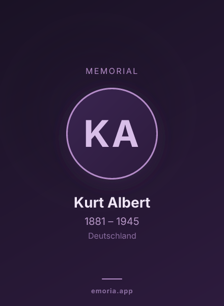 Memorial portrait of Kurt Albert
