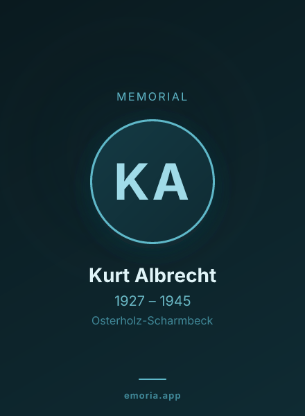Memorial portrait of Kurt Albrecht