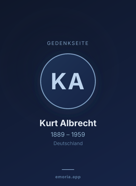 Gedenkportrait von Kurt Albrecht