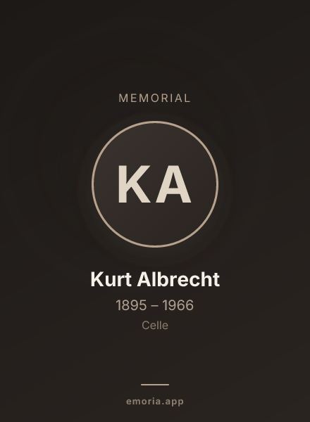 Memorial portrait of Kurt Albrecht