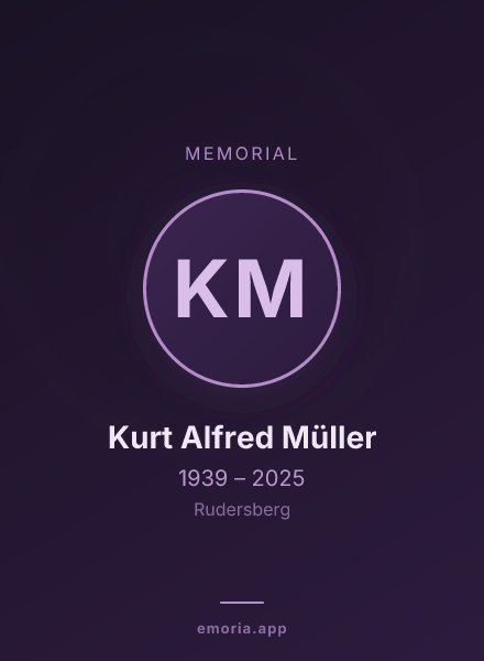 Memorial portrait of Kurt Alfred Müller